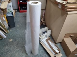 Partial Roll of Transparent Plastic Sheet, 4.8m Width