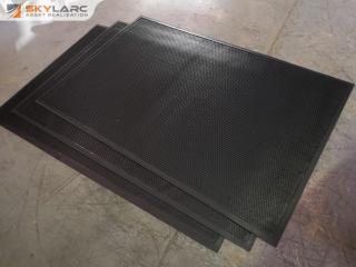 3x PVC Rubber Industrial Anti Fatigue Floor Mats, 1200x1800mm