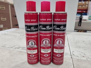 3x Com-Paint Automotive / Motorcycle Spray Paints
