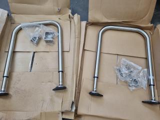 2x Tetra Pak Conveyor Support Leg Assemblies, New