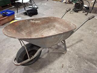 Steel wheelbarrow