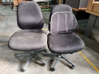 2x Office Gas-Lift Desk Chairs