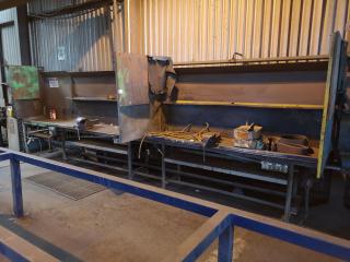 Long Heavy Steel Workshop Welding Bay Workbench