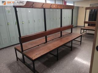 Large Locker Room Changing Rack / Bench for Sports Gym or Workshop