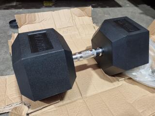 47.5kg Hex Rubber Dumbell by XLR8
