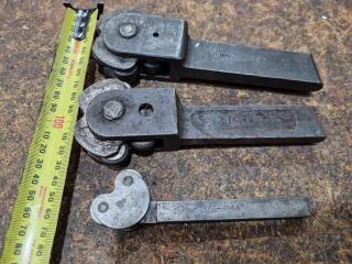 3x Assorted Lathe Knurling Tools