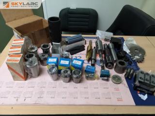 Assorted Metal Milling Drilling Collets, Cutters, & More