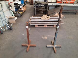 Pair of Industrial Material Support Stands