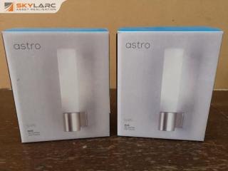 2x Stylish Bathroom Wall Lights Bari 8035 by Astro, New