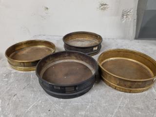 3x Endcotts 210mm diameter Brass Precision Test Sieves 