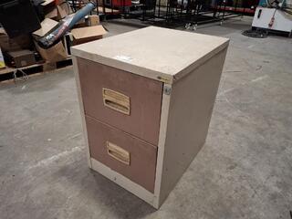 Precision two drawer metal filing cabinet