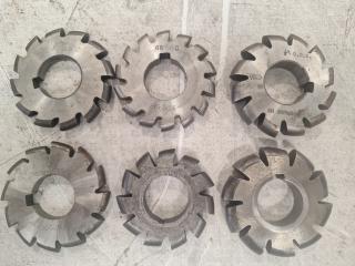 6 x Gear Shaper Cutters