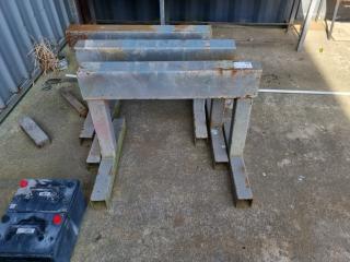 Three Heavy Duty Steel Workshop Stands 