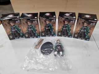 5x Dragon Slayer Tanjiro Kamado Anime Figures, New