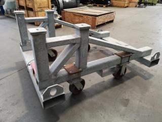 Heavy Galvanized Steel Custom Trolley Machine Mount Frame