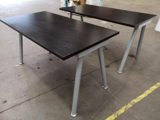 2x Contemporary Styled Office Tables