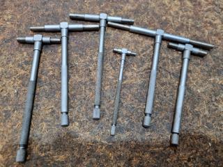6x Assorted Telescoping Gauges