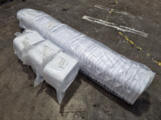 15x 20L White Plastic Square Pail Buckets, New