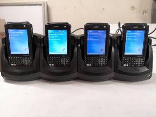 4x Symbol MC50 Mobile Handheld Computers w/ Charging Cradle