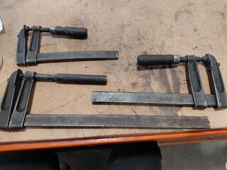 Set of Three Metal Bar Clamps