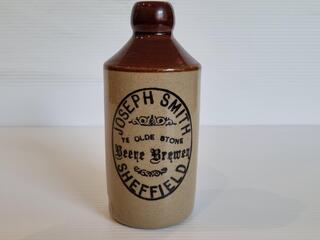 Vintage Joseph Snith Ye Olde Stone Beere Brewery Stoneware Bottle