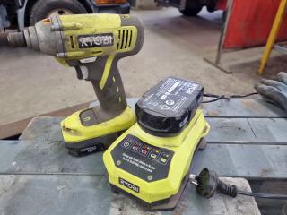 Ryobi 18V Impact Driver w/ Charger & 2x Batteries