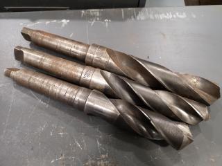 3x Morse Tapper Mill Drill Bits, Imperial Sizes