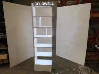 Lighted Salon Hair Product Display Shelving Unit