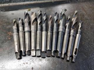 12x Assorted Imperial Drills w/ Morse Taper #3 Shanks