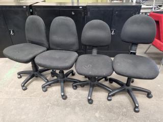 4x Adjustable Office Desk Chairs