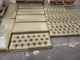 12 x Green Vinyl Cushions