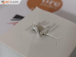 Natural Diamond Bar Stud Earrings | Sterling Silver | ORE Exclusives