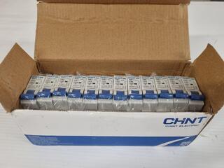 Chint 63A 1-Pole MCB Circuit Breakers NB1-63H-1P-C63, 12x Units, New