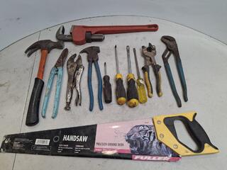 Assorted Hand Tools and Fuller Handsaw