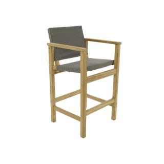 4 Seasons Teak Verano Sling Bar Chair - Fossil