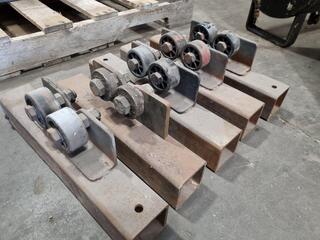 5x Floor Level Material Support Rollet Assemblies