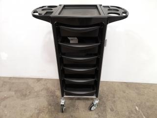 Mobile Hair Salon Stylist Equipment Cart w/ Contents