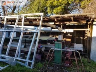 Large Steel Lean-to Shed with Contents