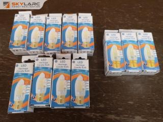 12x LED Heritage Candle 1.9W & 3.6W Light Bulbs by GE, New