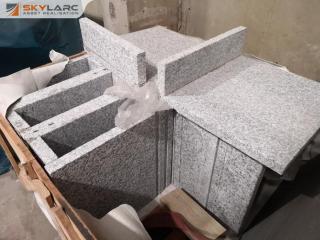 17x White Granite Stone Paver Steps