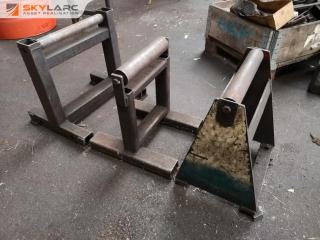 3x Industrial Roller Unit Stands