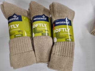 Norsewear Softly Wool Blend Socks, 3x 3-Packs, Size Small