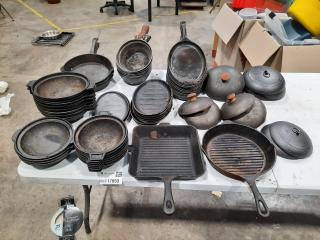 Large Assortment of Cast Iron Cookware