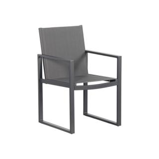 2x 4 Seasons Aluminum Costa Dining Chairs - Charcoal