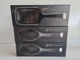 3 GHD Hairbrushes