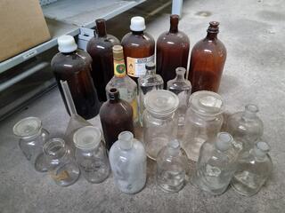 Assorted Vintage Glass bottles