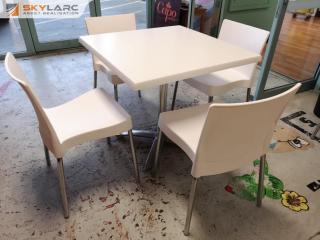 Stylish Contemporary Cafe Table w/ 4x Matching Chairs