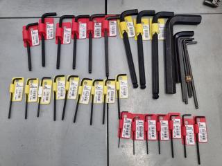 32x L-Wrench Hex Keys, Metric & Imperial Sizes