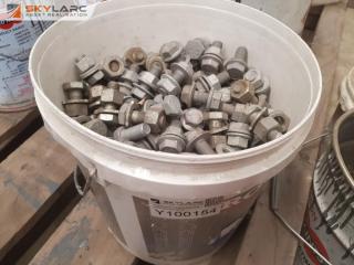 Bin of Galv Bolts and Nuts