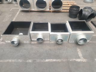 4 x Insulated Ductwork Grille Boxes